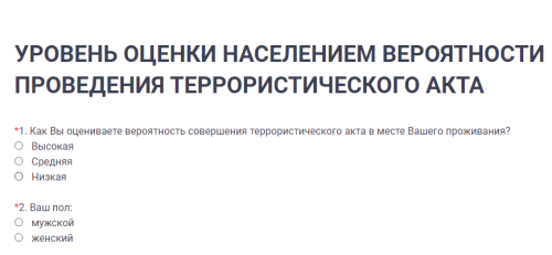Минэкономики запустил опрос для населения о терроризме