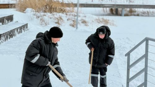 Тәтештә кар җыю дәвам итә