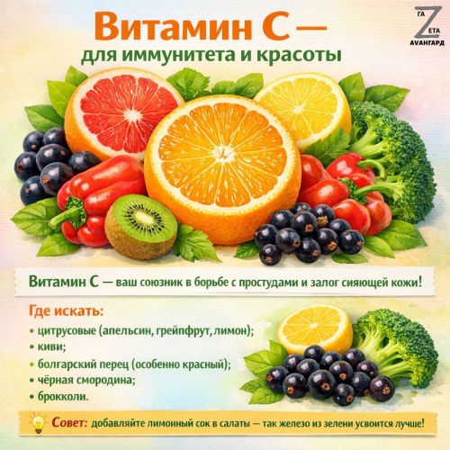 Узнайте больше о витаминах в продуктах питания