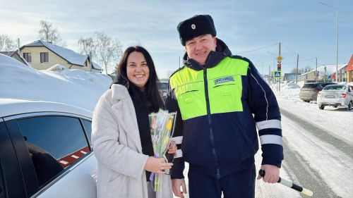 Весеннее настроение от инспекторов ГИБДД
