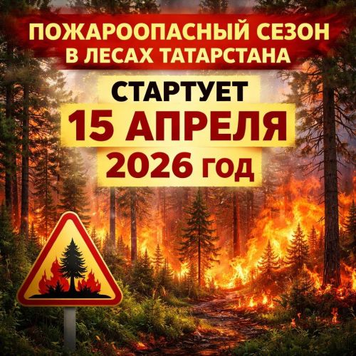 Пожароопасный сезон в лесах Татарстана стартует 15 апреля 2026 год