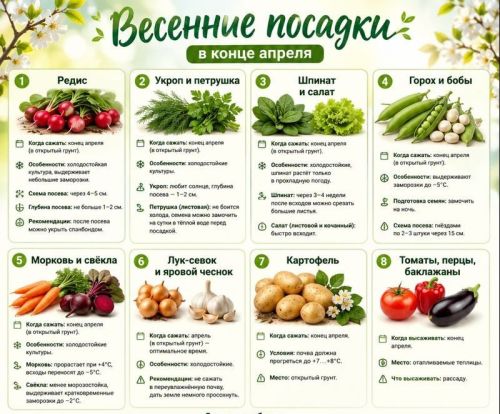 Конец апреля: пора сеять холодостойкие культуры в открытый грунт