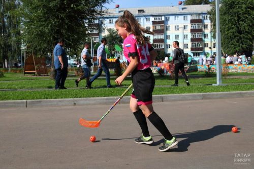 В Казани открыли обновлённую хоккейную площадку на территории лицея № 121
