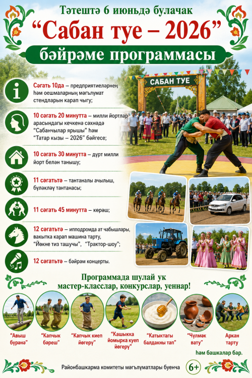 Бүген Тәтештә «Сабан туе» булачак