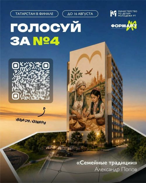 Мурал «Семейные традиции» из Челнов борется за победу в фестивале «ФормАрт»