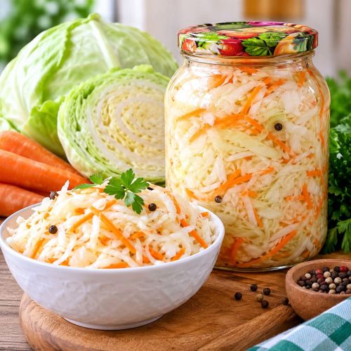 Готовим хрустящую капусту в банке