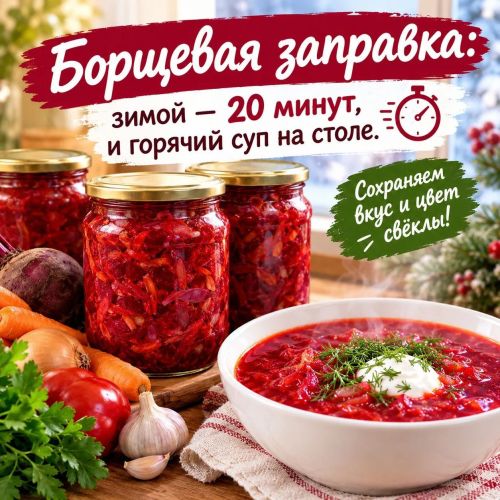 Советуем приготовить борщевую заправку со свёклой