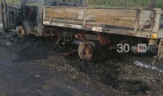 В Татарстане дотла сгорела «ГАЗель», вспыхнувшая на ходу