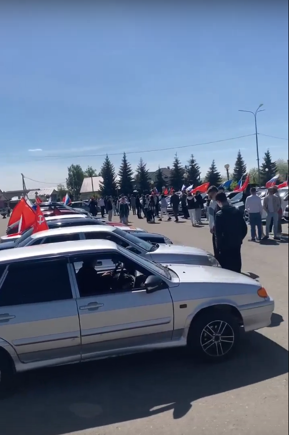 В Тетюшах прошёл автопробег, посвящённый Дню Победы