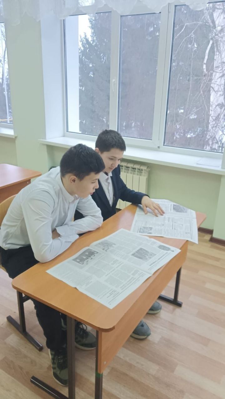 Тоншерма урта мәктәбендә дәрес «Россия матбугаты көне» темасына узды