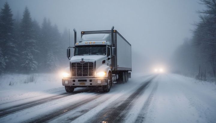 Из-за снегопада ограничено движение грузовиков и автобусов в Татарстане
